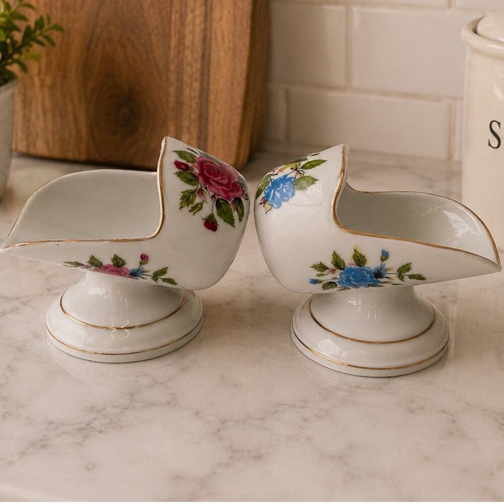1940's Richard Japan Pair of Porcelain Sugar Scuttles